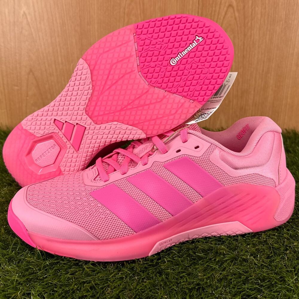 adidas Dropset 4 Power Bliss Pink Lucid Pink Training JR4667 Women's Size 9
